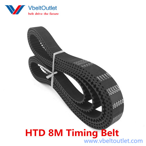 HTD 8M Close Loop Timing Belt Rubber Width 20mm Pitch 8mm Perimeter 288mm-5432mm 