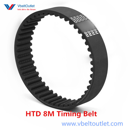 8mm Pitch 60 Teeth 480-8M-25 HTB Timing Belt480mm Length 25mm Width 