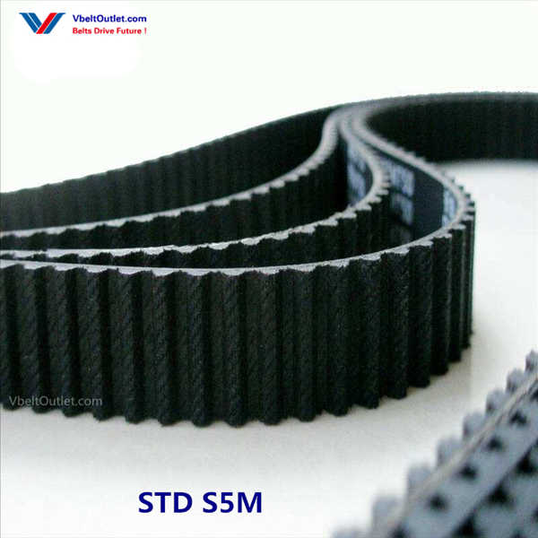 S5M 1600 Timing Belt - 5mm Pitch Rubber Belt With Fiberglass Core - 25mm Width Closed-Loop Belt