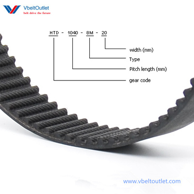 HTD620-5M 20mm Width 5mm Pitch 124T Synchronous Timing Belt for 3D Printer 