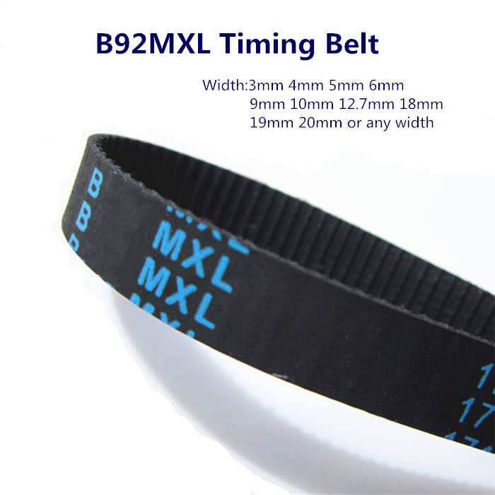 73-98 MXL 2-15mm Synchronous Wheel Rubber Timing Belt # ZX B123MXL W B92MXL 